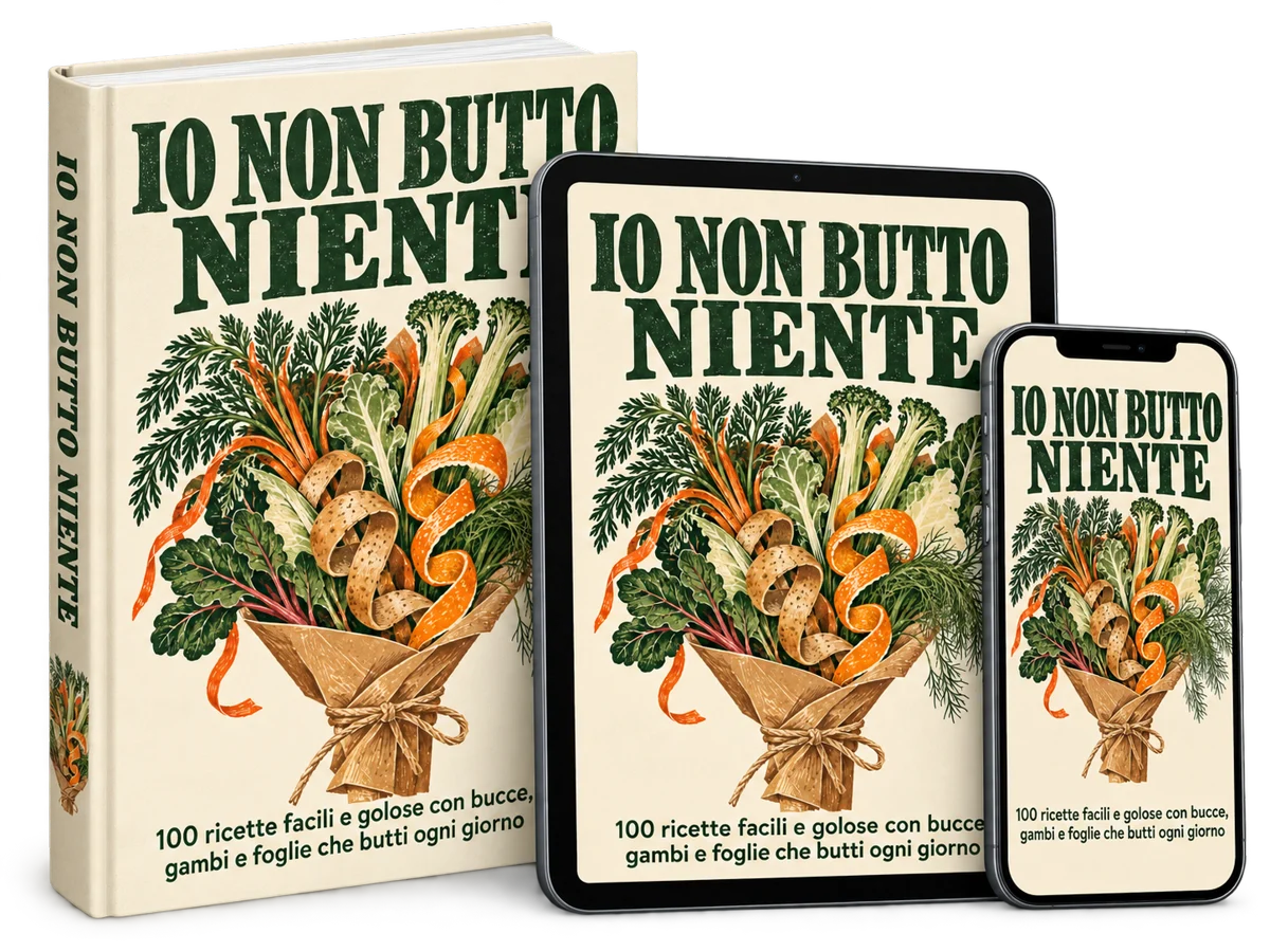 Il ricettario Io Non Butto Niente su libro, tablet e telefono